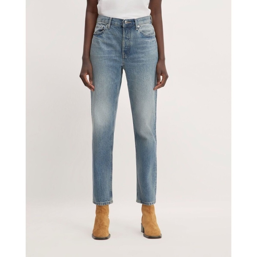 Everlane Womens The 90s Cheeky Jean Vintage Mid Blue High Rise No Stretch 26 Reg